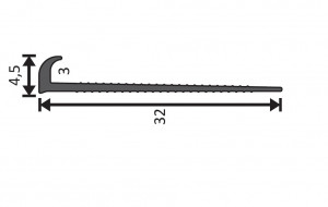 Abschlussprofil schwarz / 400cm